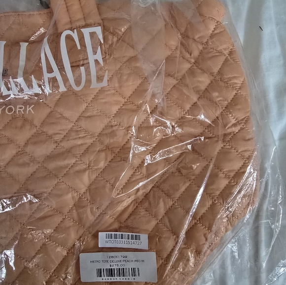 Mz Wallace Metro Deluxe Tote In Peach NWT - Picture 3 of 7